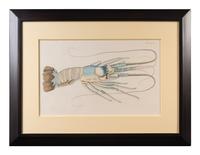 A Set of Three Framed Hand-Colored Lobster Engravings — AFTER F.D. HEIDENRICH, 20TH CENTURY