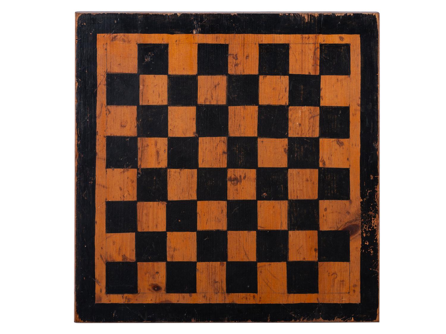 Four Paint Decorated Checker Boards