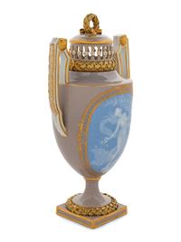 A Meissen Pate-sur-Pate Porcelain Potpourri Vase
