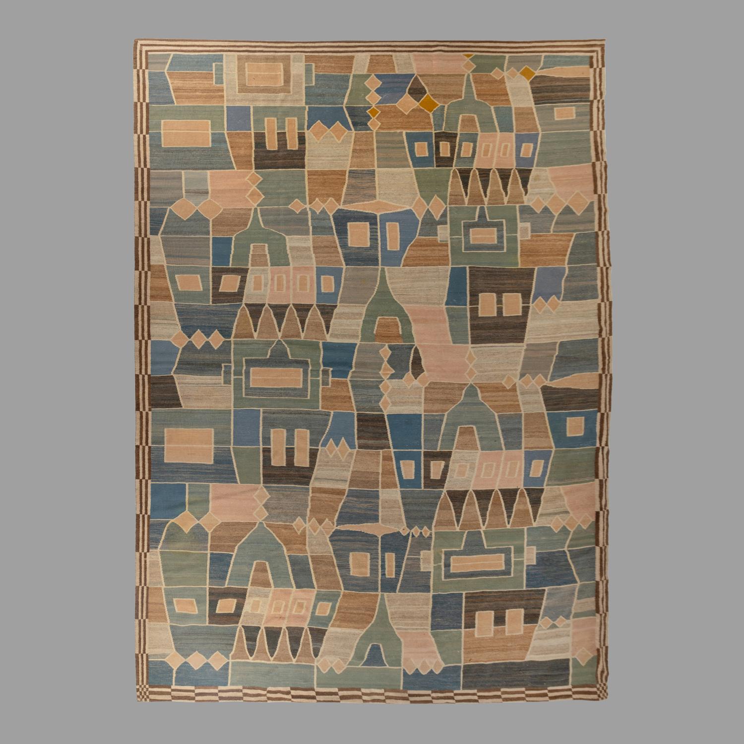Kilim flat-weave rug