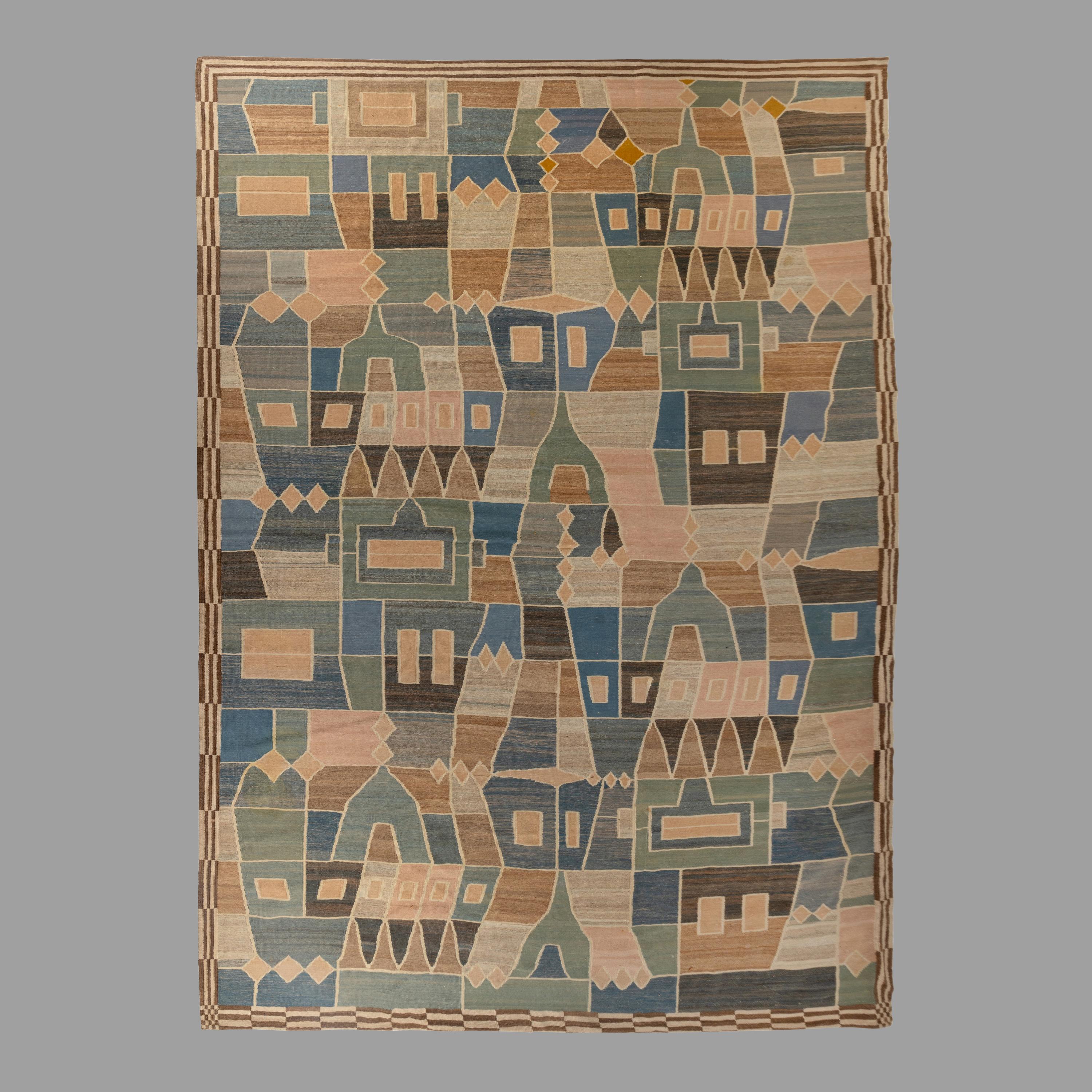 Kilim flat-weave rug