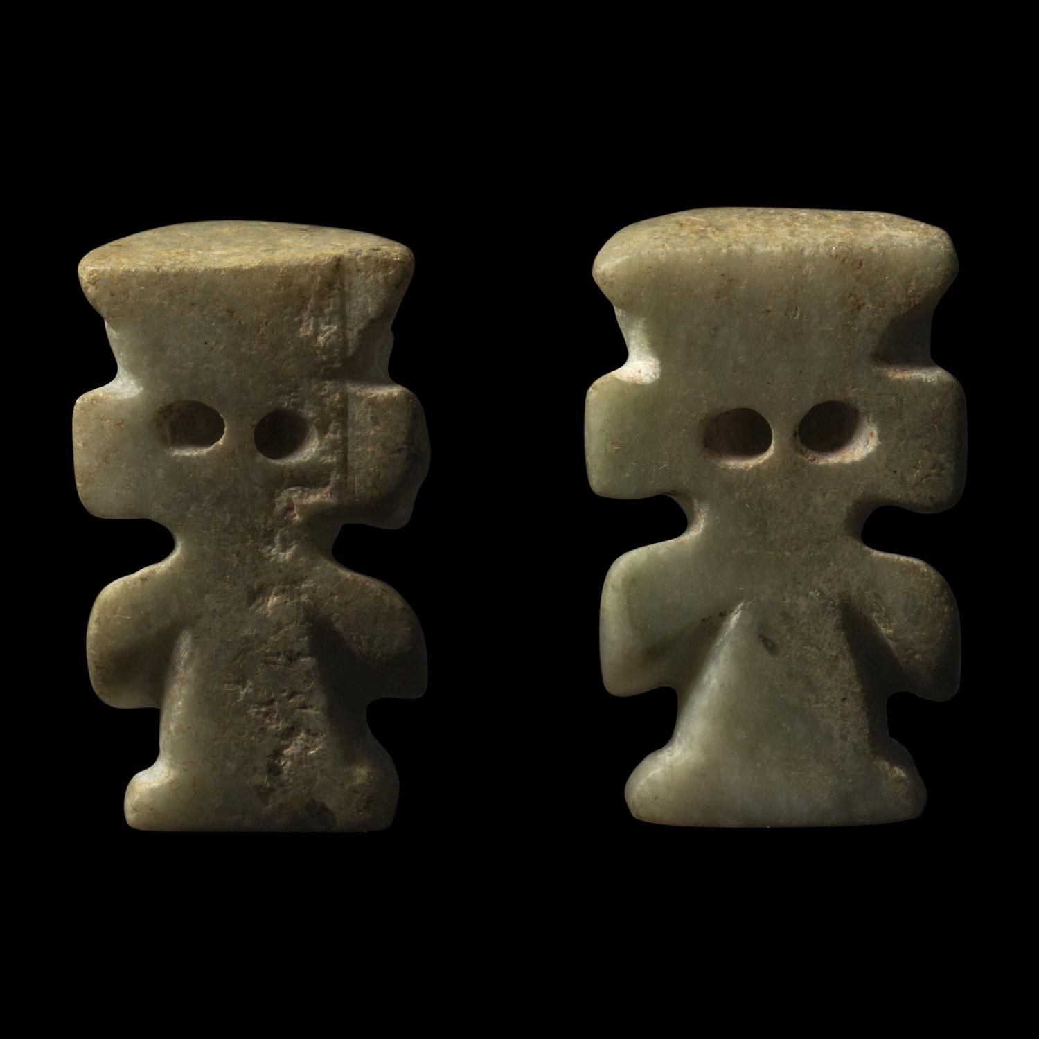 Two Mixtec Stone Penate Figures
