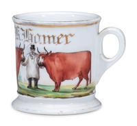 A Butcher's Porcelain Occupational Shaving Mug