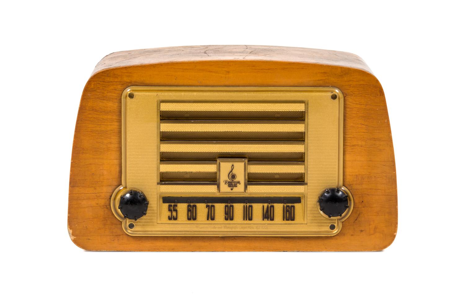 A Model 588A Radio, Charles and Ray Eames for Evans Products/Emerson Radio Width 11 inches.