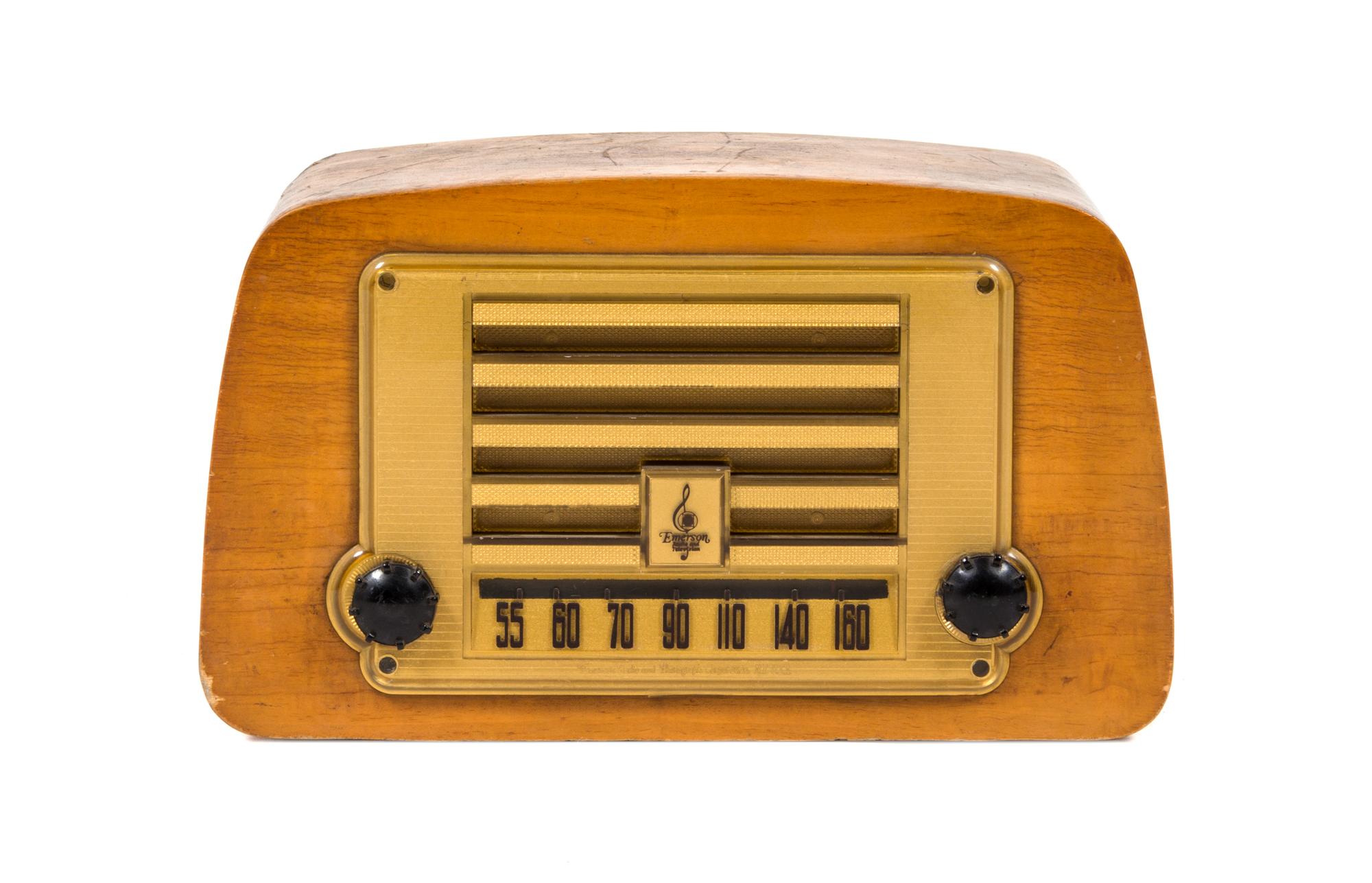 A Model 588A Radio, Charles and Ray Eames for Evans Products/Emerson Radio Width 11 inches.