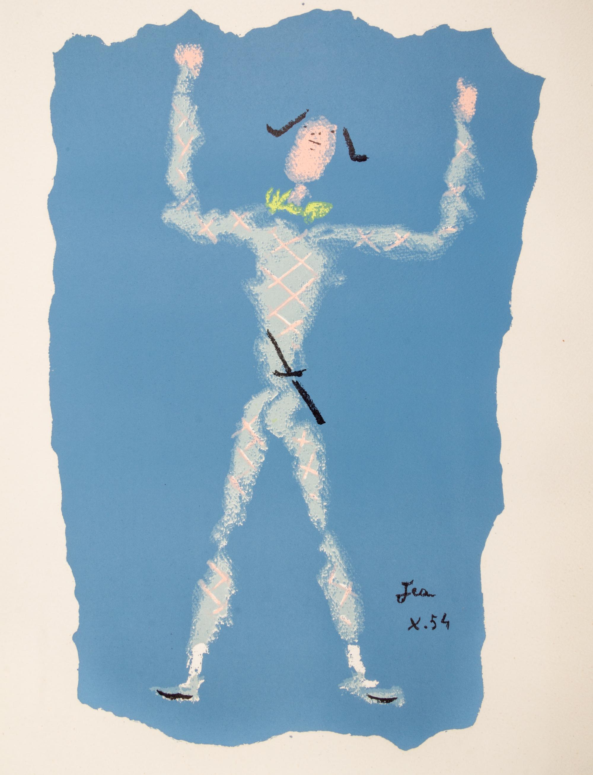 (COCTEAU, JEAN) LAPORTE, GENEVIEVE. Sous le manteau de feu. Paris, 1955. Limited, signed.