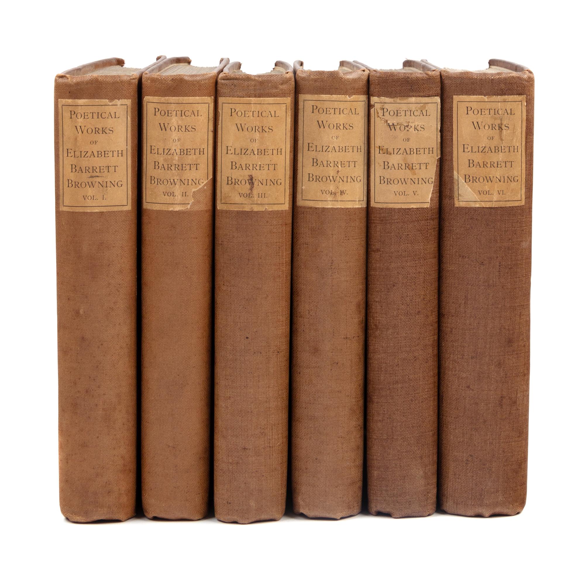 BROWNING, Elizabeth Barrett (1806-1861). Poetical Works. London: Smith, Elder, & Co., 1889.