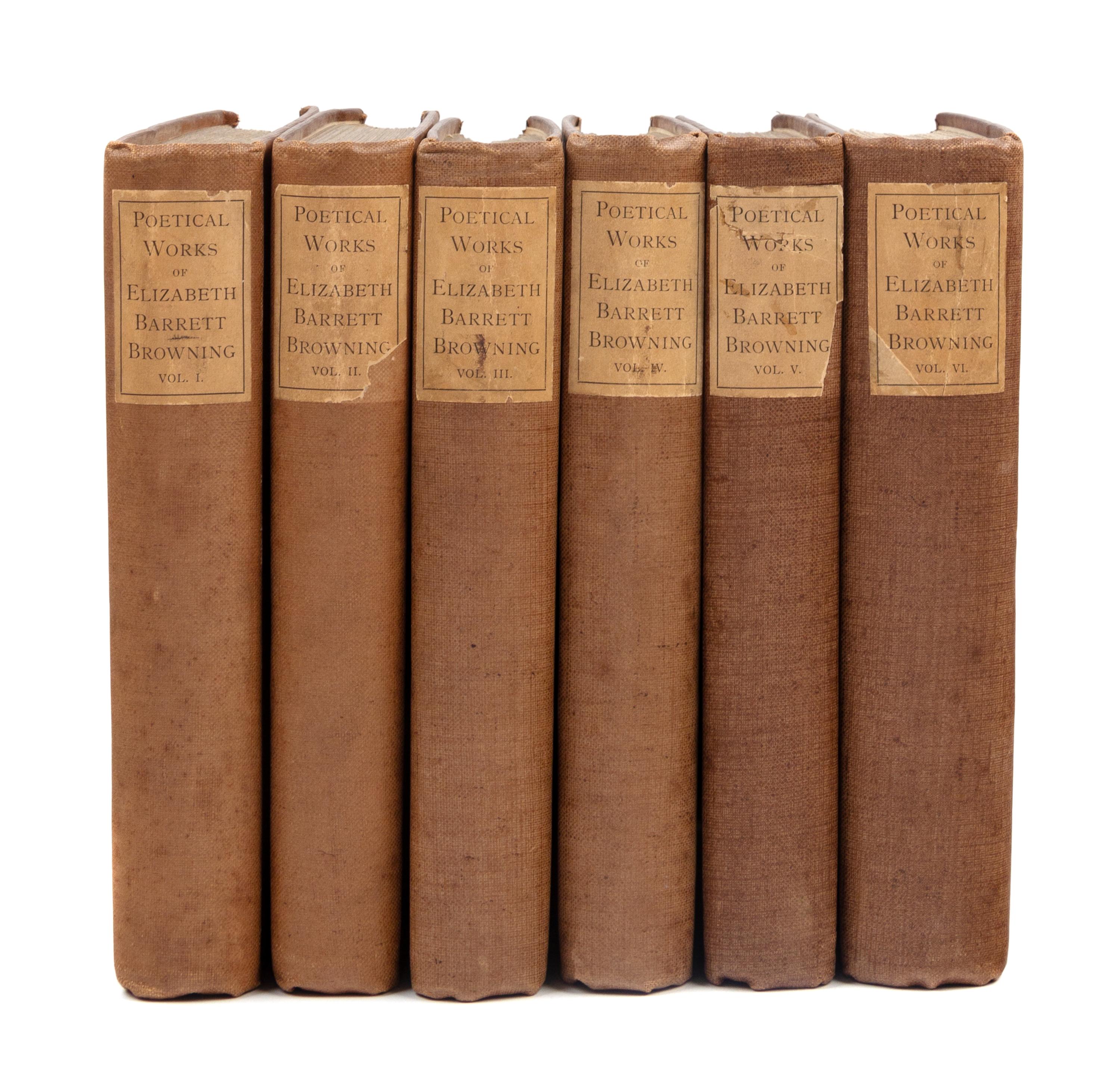 BROWNING, Elizabeth Barrett (1806-1861). Poetical Works. London: Smith, Elder, & Co., 1889.