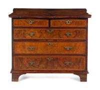 A George III Burl Walnut Chest of Drawers