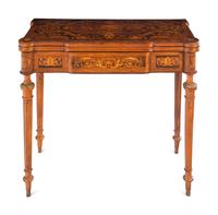 A Napoleon III Marquetry Decorated Game Table