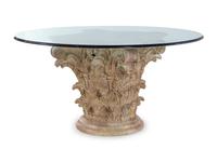A Neoclassical Style Painted and Carved Wood Pedestal Table