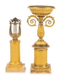 Two Charles X Gilt Bronze Table Ornaments