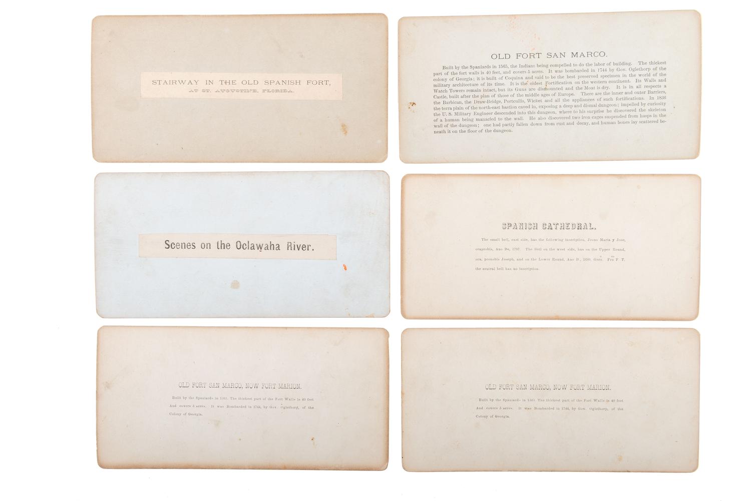 [CIVIL WAR]. A group of 25 stereoviews, highlighted by images of the US Navy Yard, Washington, DC, incl. monitors, and cannon, and views of St. Augustine, Florida.