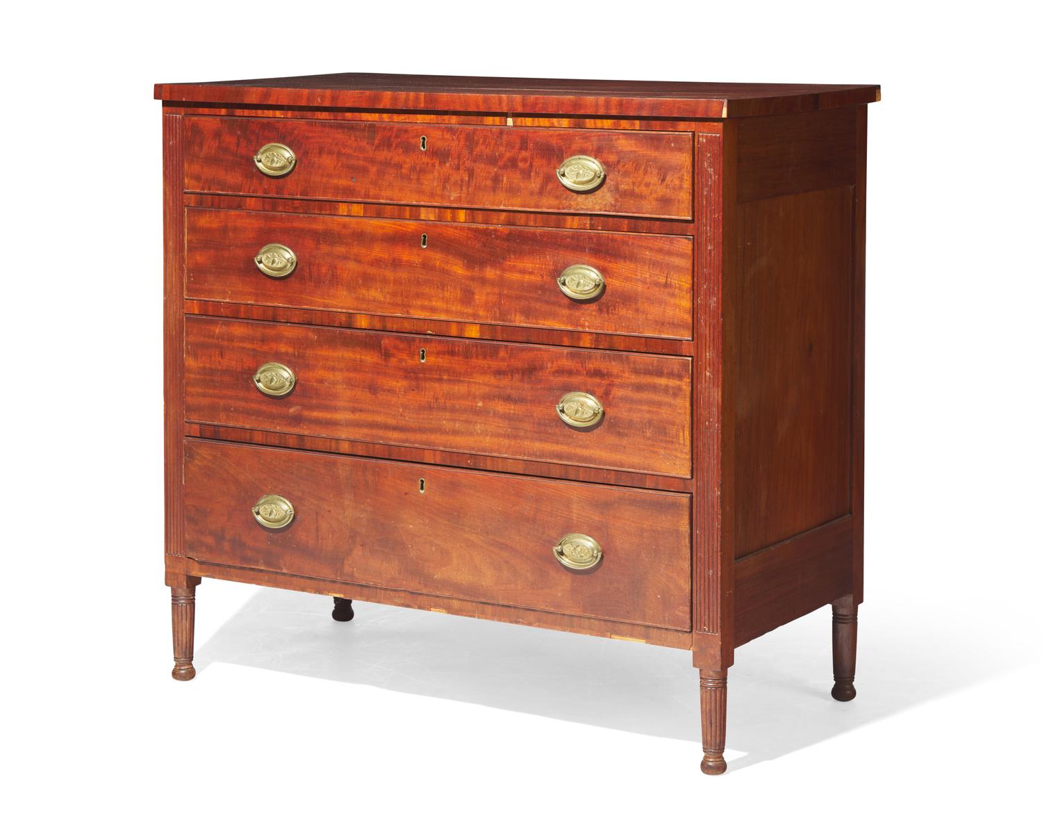 A late Federal mahogany chest of drawers, Philadelphia, PA, circa 1815