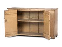 A Country Cream Painted Pine Two-Door Cupboard