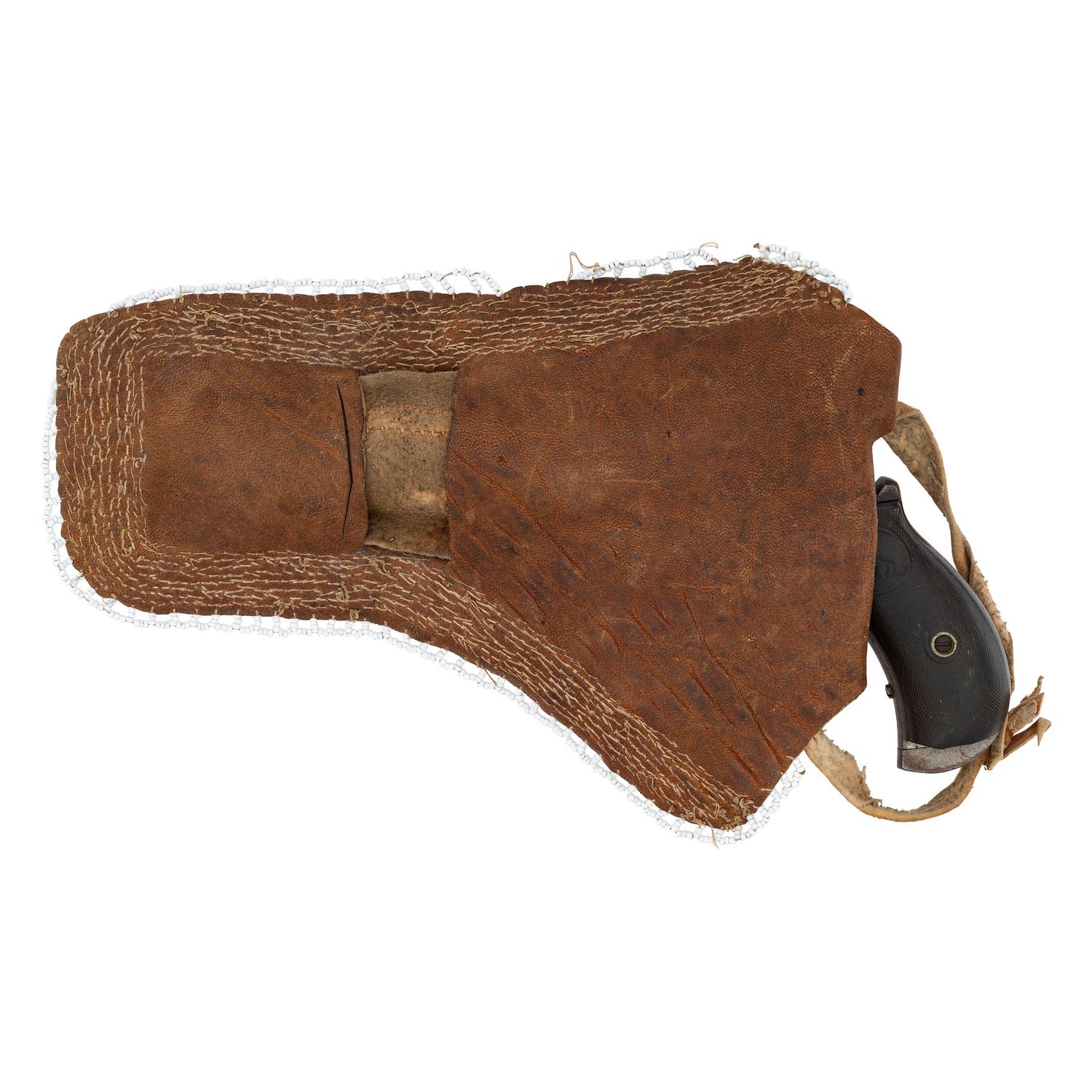 Colt Model 1877 Thunderer With Native Beaded Holster