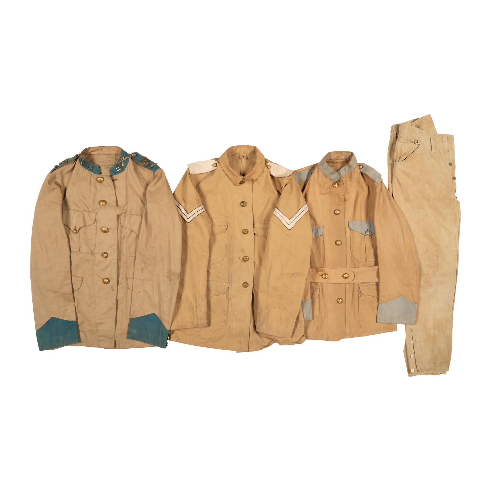 Spanish American War Era Model 1898 US Army Lieutenant's Tunic and Enlisted Tunics