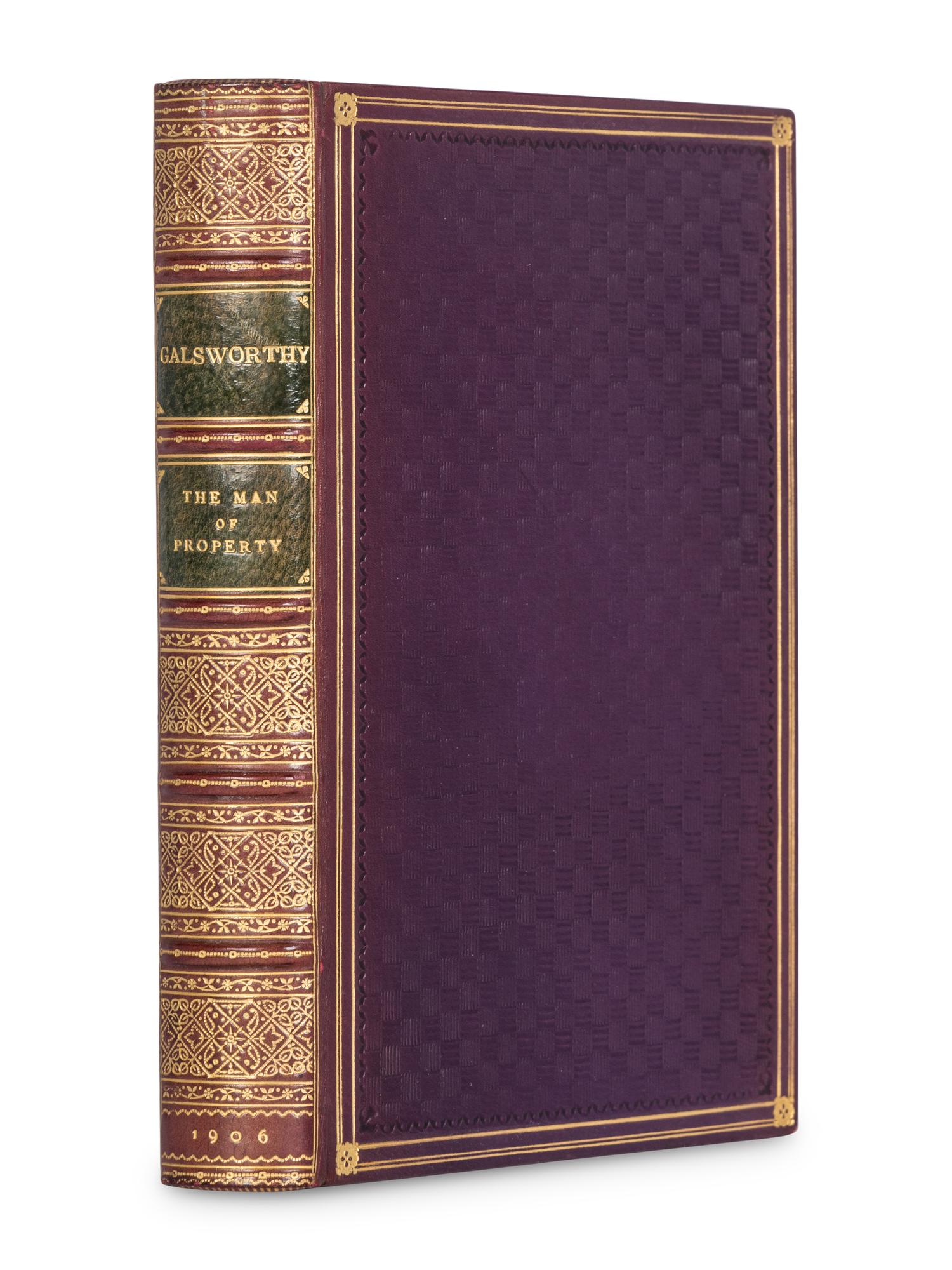 [BINDINGS]. GALSWORTHY, John (1867-1933). A uniformly bound set of his works, all New York. Most FIRST EDITIONS OR FIRST AMERICAN EDITIONS, comprising: