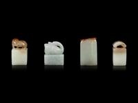 Four Chinese Jade and Jadeite Seals