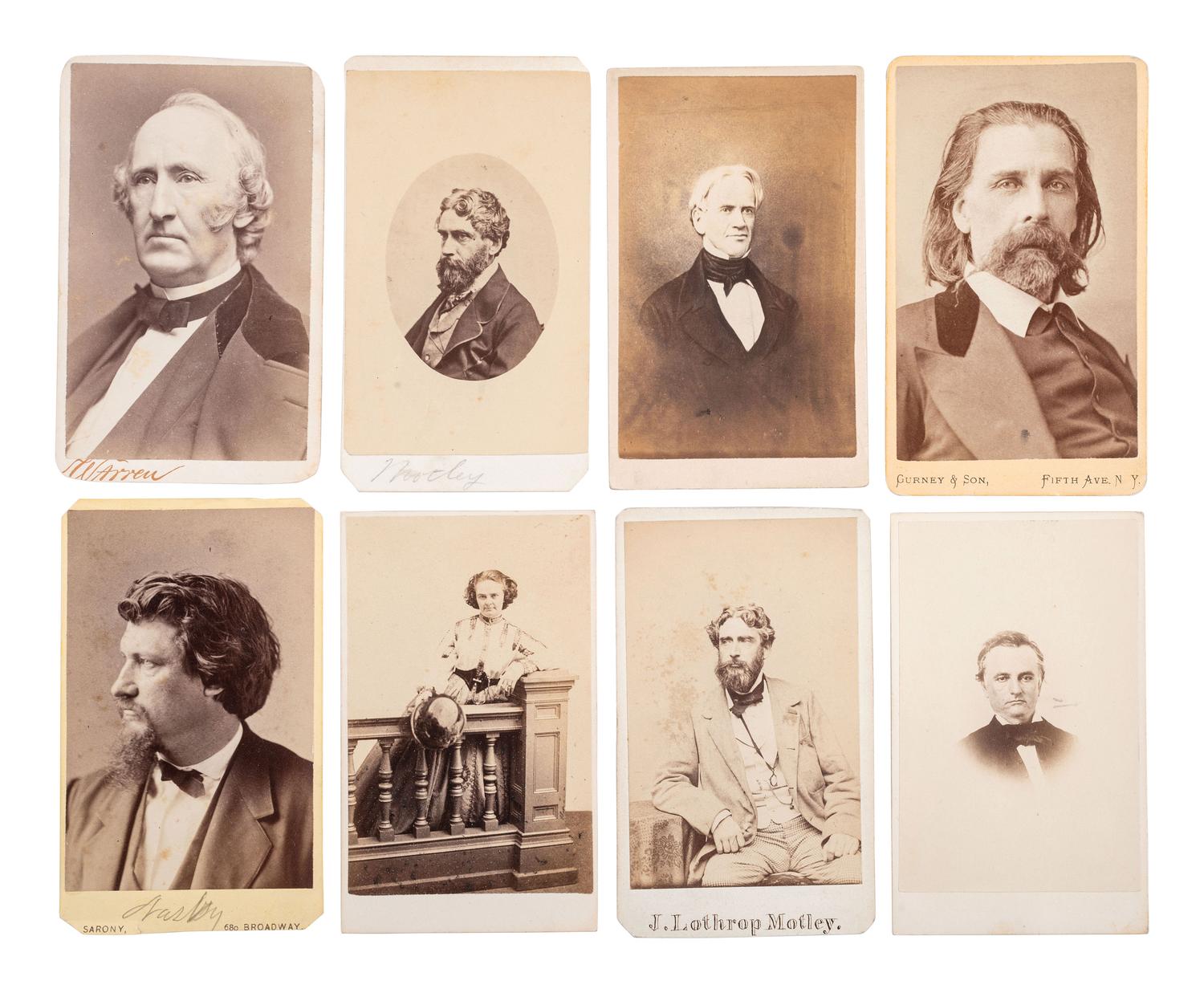 [EARLY PHOTOGRAPHY]. 71 CDVs of prominent authors, scholars, businessmen, & artists.