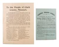 [ADVERTISING]. A group of 19th-century broadsides, handbills, and other advertising-elated ephemera.