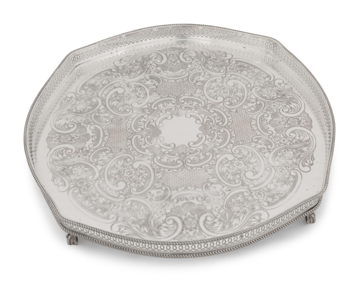 A Group of Silver-Plate Trays