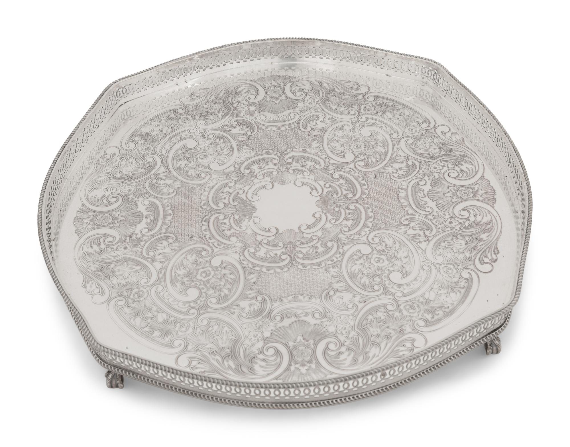 A Group of Silver-Plate Trays