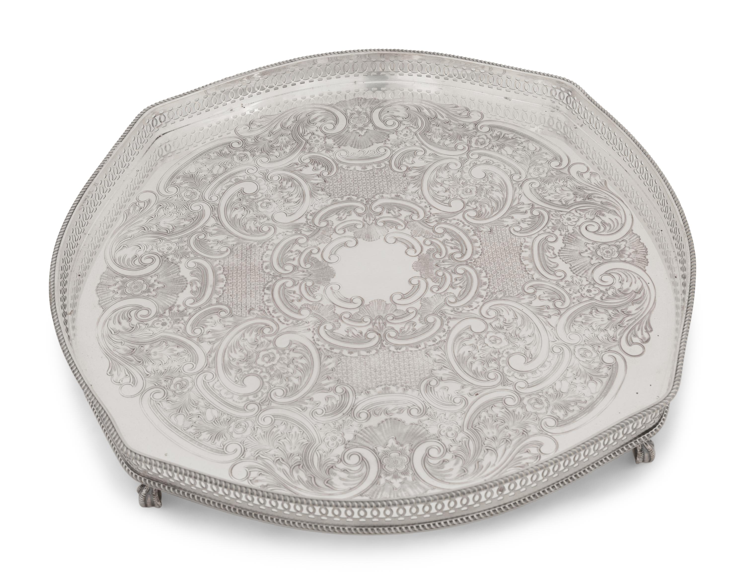 A Group of Silver-Plate Trays
