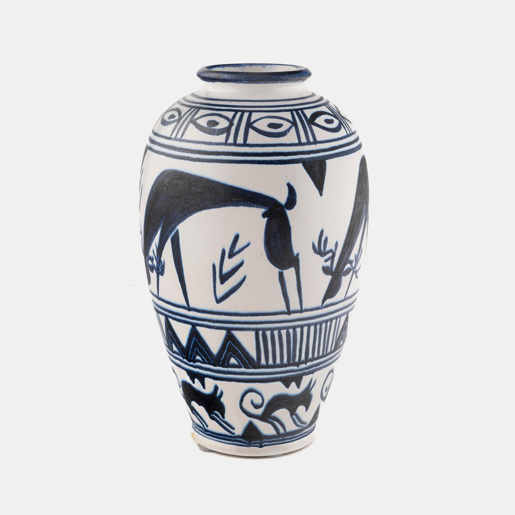 Large Figural Vase, 1950 Andersson & Johansson-Höganäs Keramik, Sweden