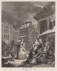 William Hogarth, (British, 1697-1764), The Four Times of Day: Morning, Noon, Evening, Night (a group of four works)