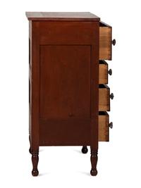 A Late Federal Red-Stained Cherrywood Chest of Drawers