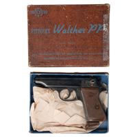 **French Manurhin Walther PP .32 ACP Pistol in Matching Box with Matching Magazines