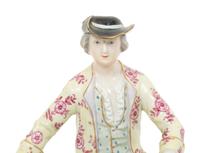 A Pair of Dresden Porcelain Figural Sweetmeat Dishes