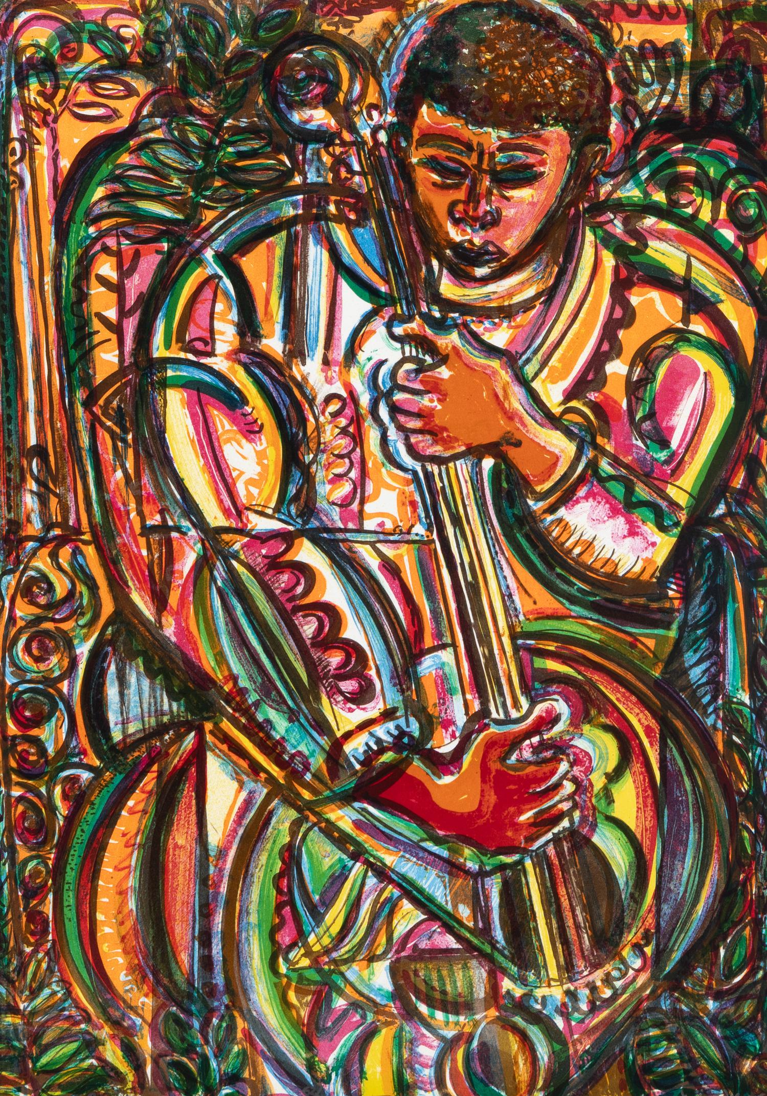 David Driskell (American, 1931-2020) — The Bassist, 2006