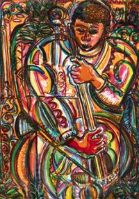 David Driskell (American, 1931-2020) — The Bassist, 2006