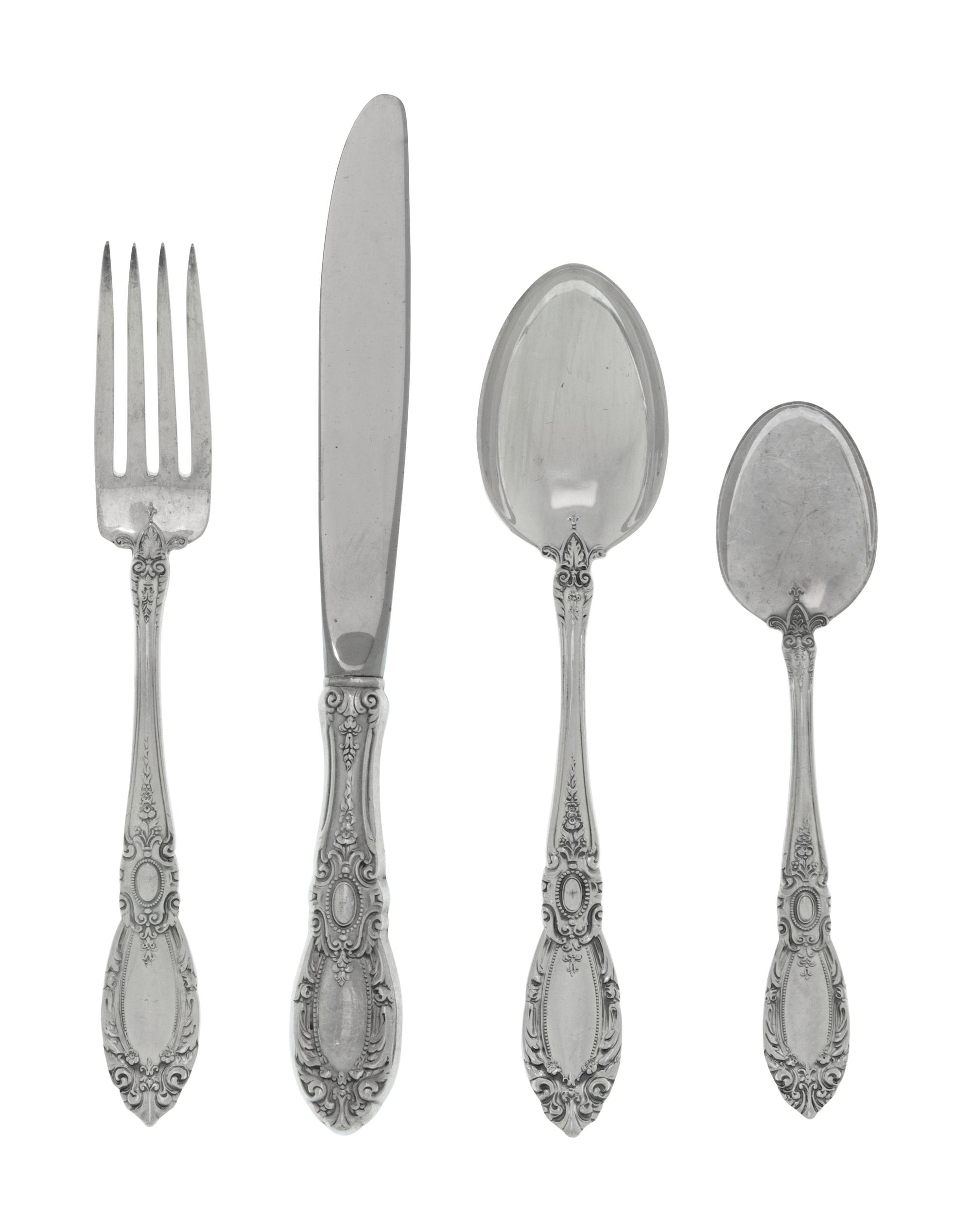 An American Silver Flatware Service