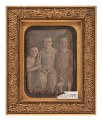 [EARLY PHOTOGRAPHY]. A collection of 8 delightful daguerreotype portraits of groups of 3 or more children, including: