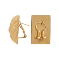 Yellow Gold Quilt Earrings