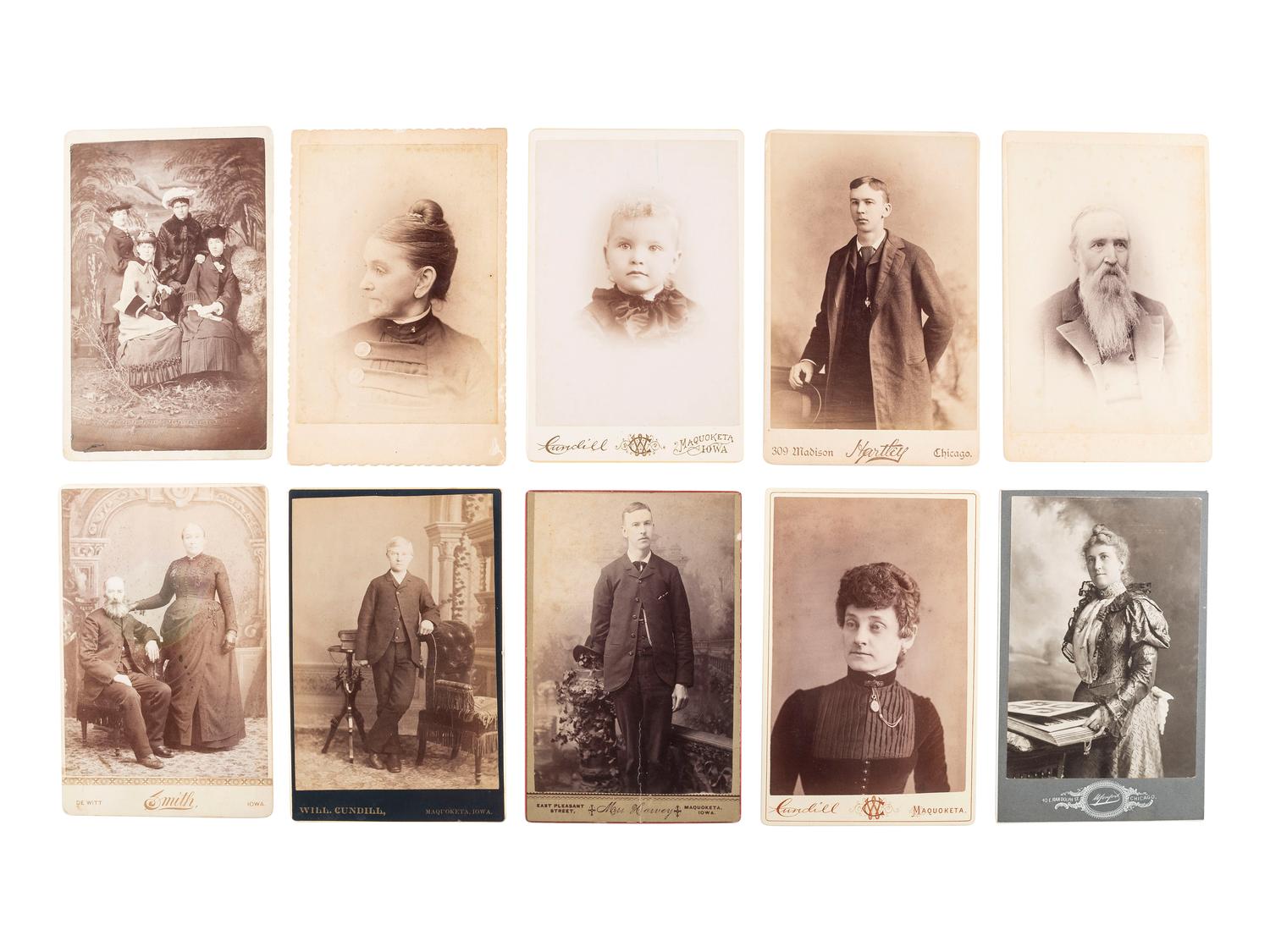 [EARLY PHOTOGRAPHY]. A collection of over 200 19th century photographs, incl. tintype of Indian Wars-era soldier.