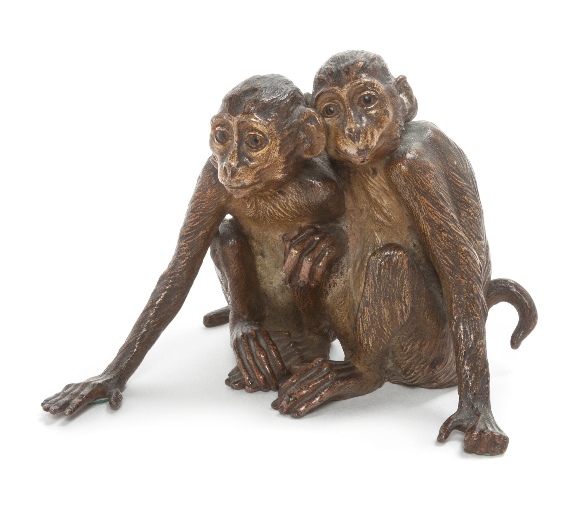 An Austrian Bronze Figural Group, Bergman Height 3 5/8 inches. — FIRST HALF 20TH CENTURY