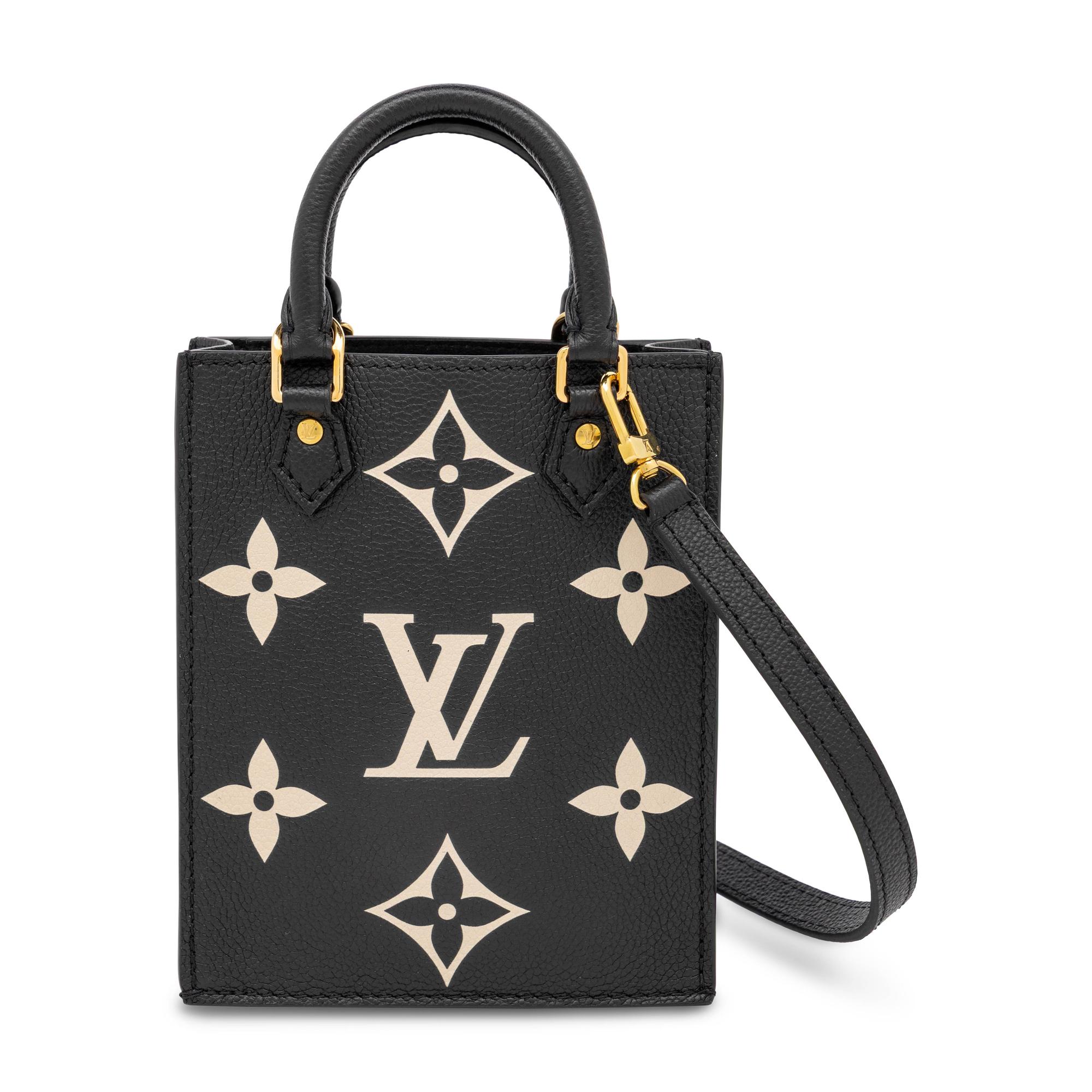 Louis Vuitton, Petit Sac Plat in Bicolor Empreinte Monogram Leather