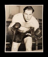 A Group of 22 Original Boxing Photographs Including Joe Louis and Jack Dempsey,
