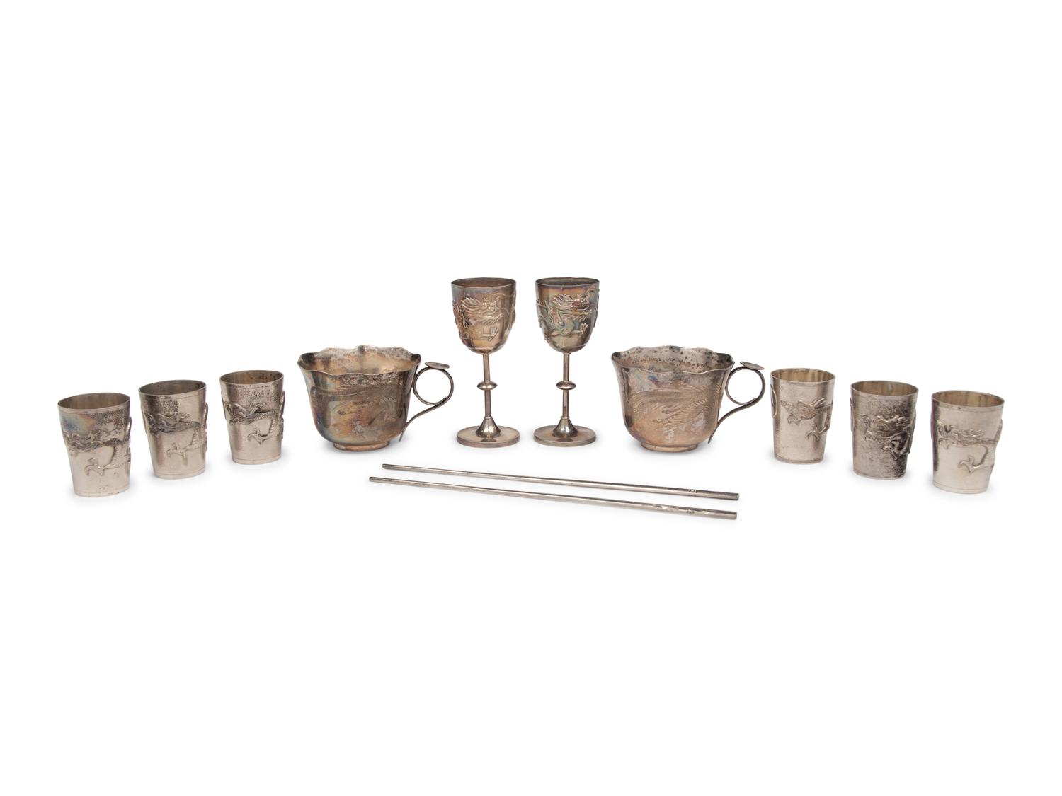A Collection of Chinese Export Silverwares