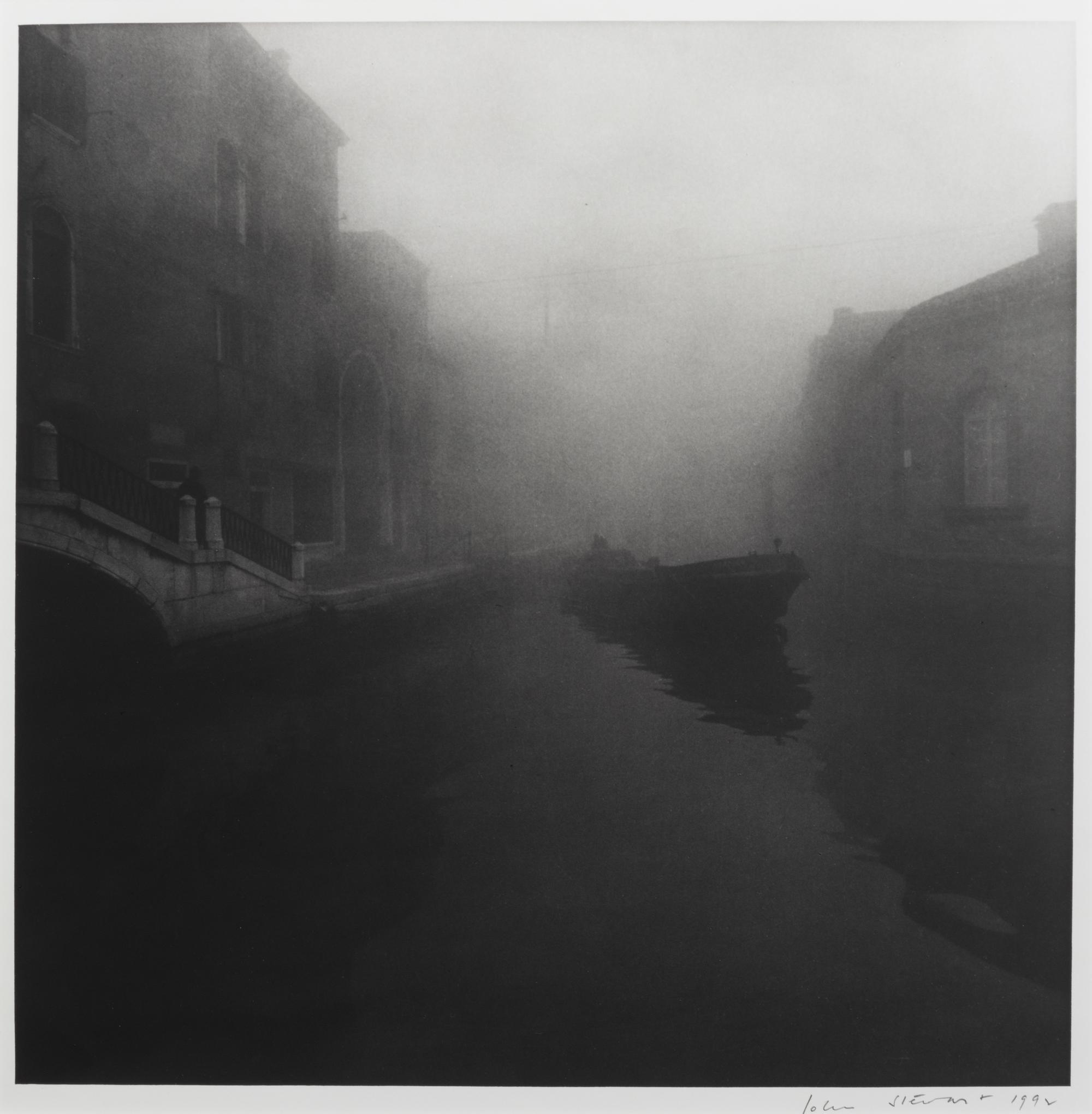 John Stewart (British, 1919-2017) Foggy Series (a group of three works), 1992 each signed and dated (lower right) 12 1/2 x 12 inches (image).