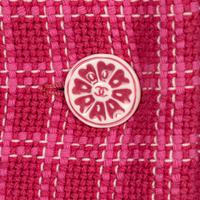 Chanel, Raspberry Plaid Tweed Blazer