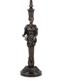 A Pair of Neoclassical Style Bronzed Plaster Herm Lamps