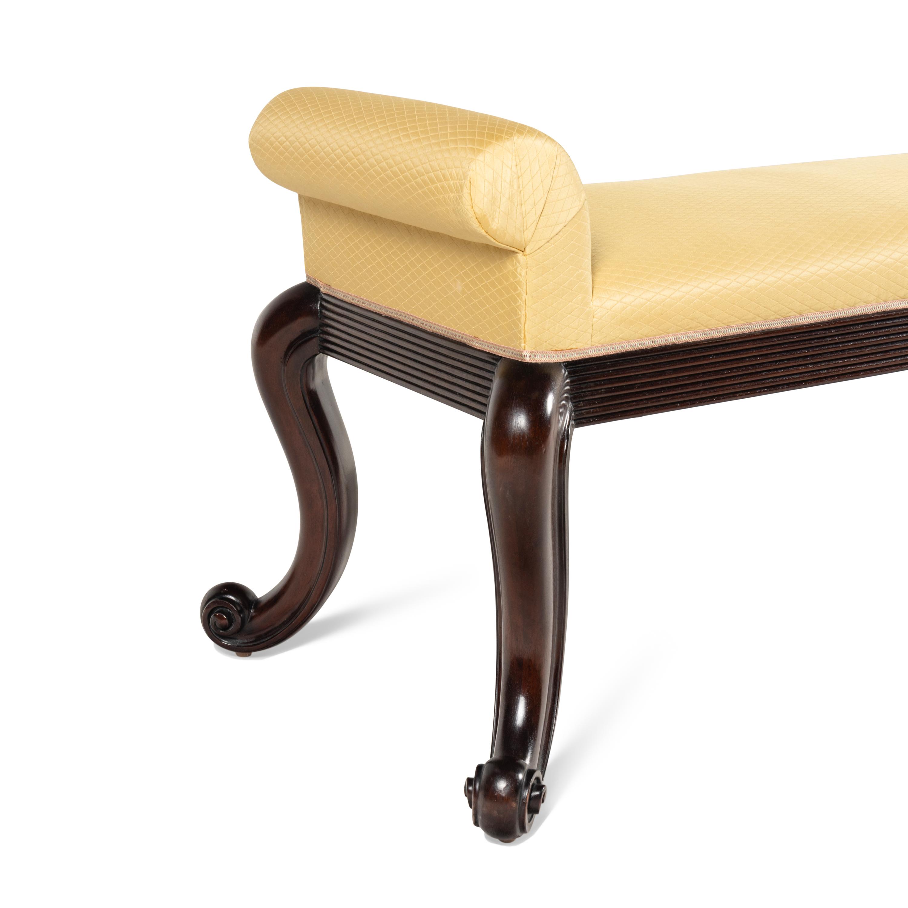 A Contemporary Mahogany Hall Bench