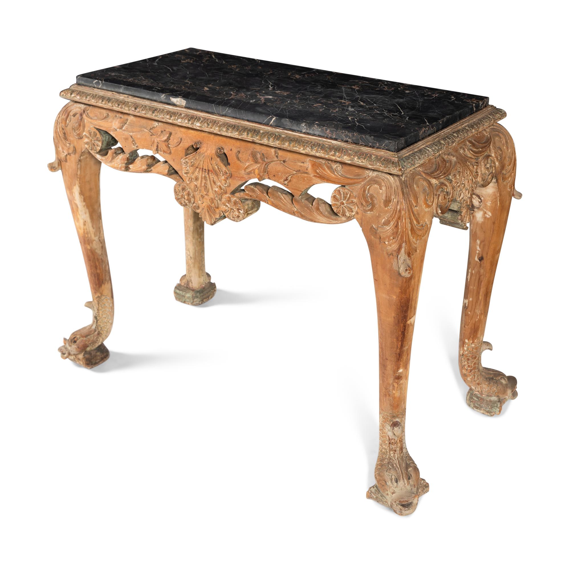 A George II Carved Pine Console Table