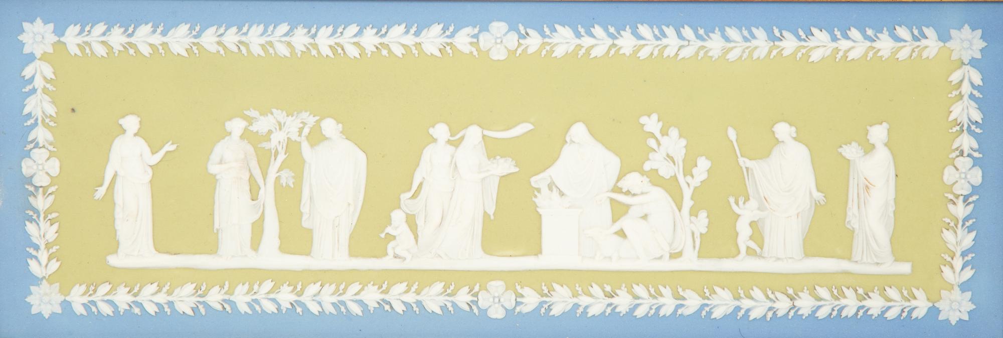 A Pair of Wedgwood Tri-Color Jasperware Plaques