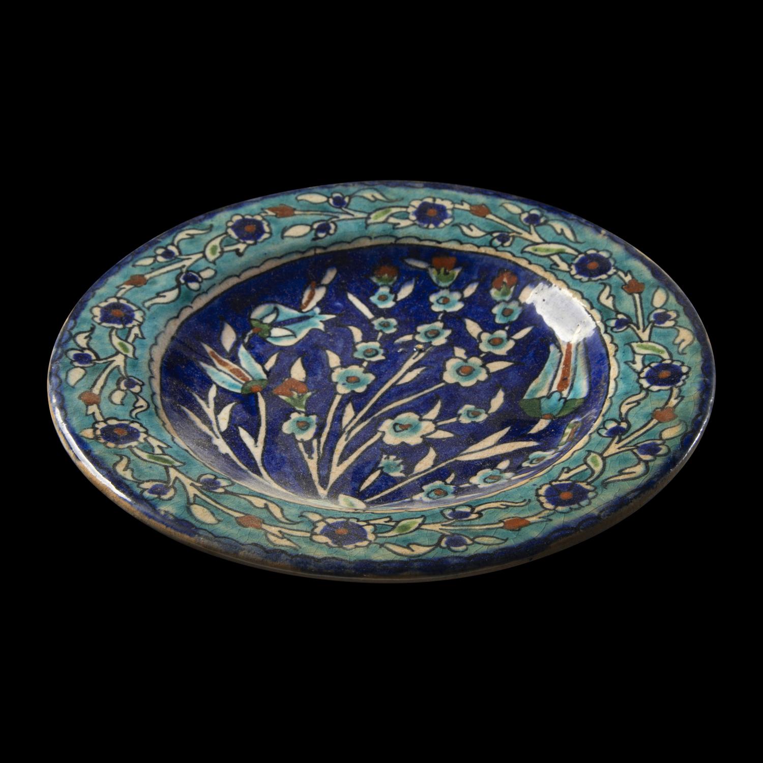 An Iznik Glazed Ceramic Dish